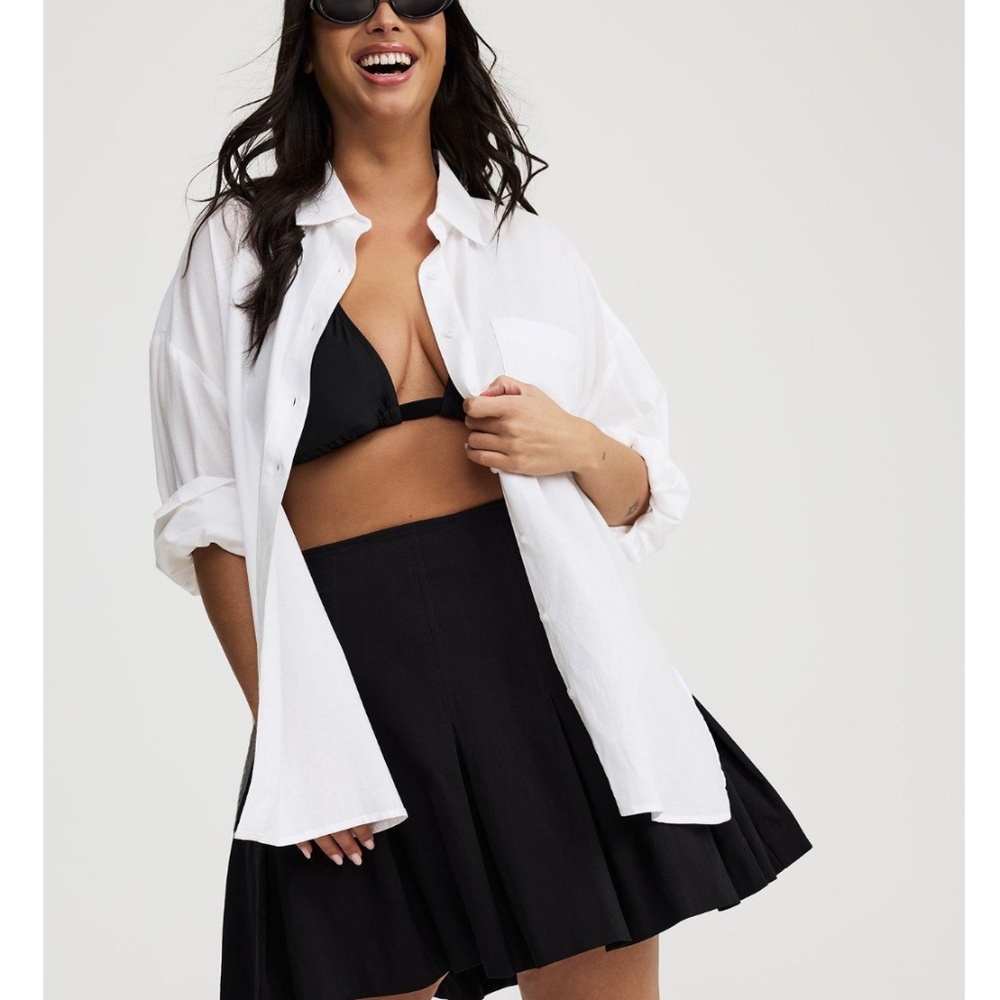 Torrid - Madison Poplin Button-Up Long Sleeve White Dress Shirt - 2X